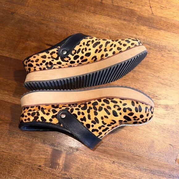 Earth Lyra Navy Blue Velvet Leather Clogs Mules Slide-on - Picture 4 of 7